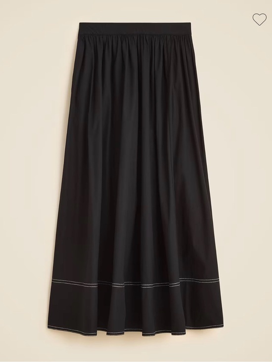 J. Crew Dresses & Skirts - NWT J Crew navy blue Contrast-stitch midi skirt in cotton poplin Sz 0
